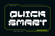 Quick Smart - Futuristic Font, a Sans Serif Font by Iqsiart Studio (Thumbnail 1 of 6)