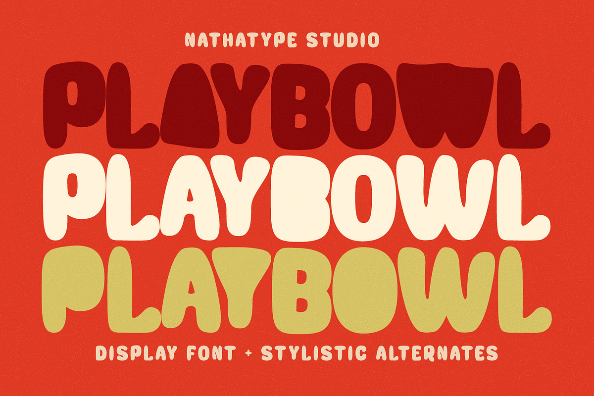 Playbowl, a Symbol Font by Nathatype (Photo 1 of 10)