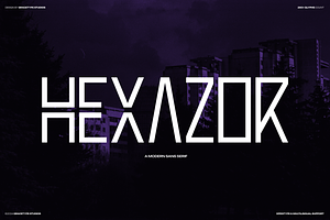 Hexazor | Modern Sans Serif, a Sans Serif Font by gracetype_studio