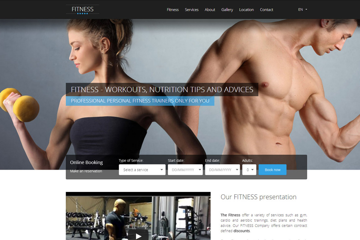 HOTFIT - Hotel and Fitness Template, a Websites & App Template by www.ThemeStreet.Net (Photo 1 of 5)