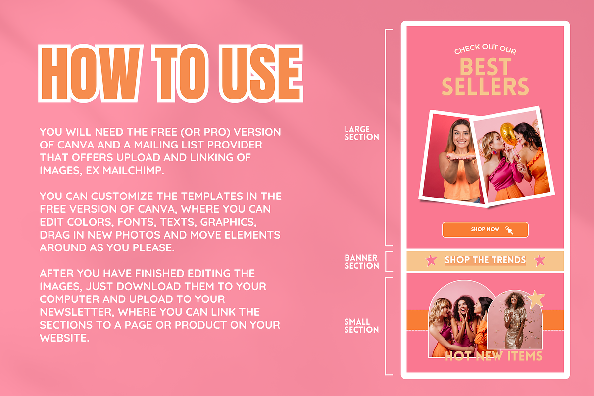 Orange Pink Email Templates, an Email Template by SunshineStudioBoutique (Photo 3 of 10)