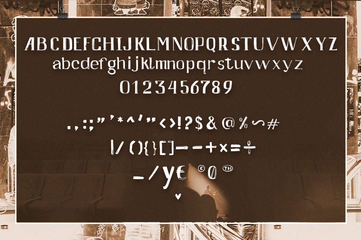 AFISHA PREMIERE/ hand lettered font preview 2