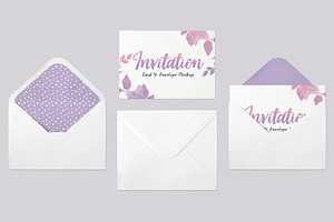 Invitation Card & Envelope Mockup