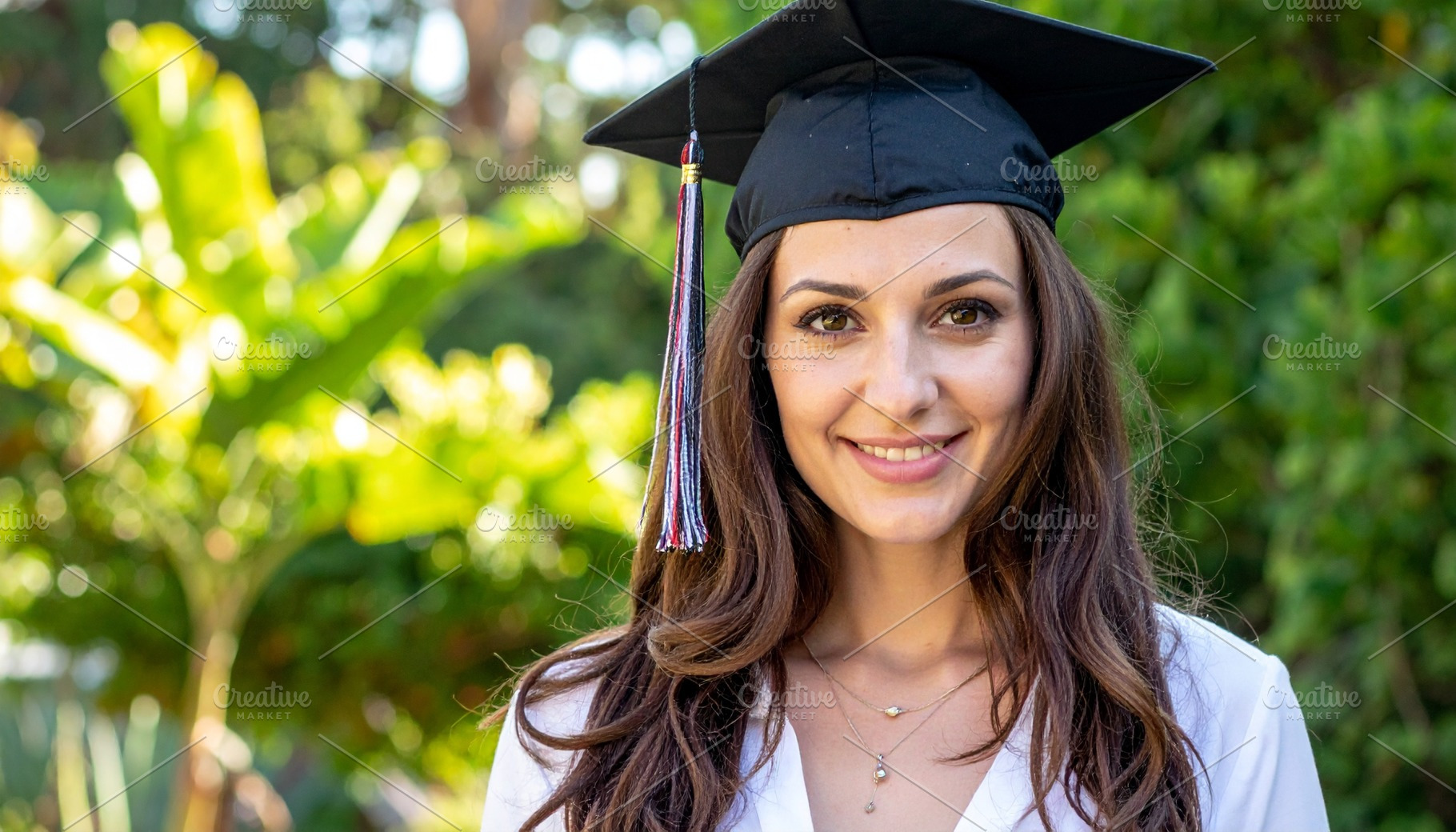 female student with graduation cap AI generated, a Photo by WorldOfPhotos