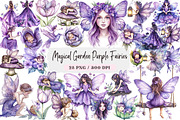 Watercolor Magical Garden, a Seasonal Illustration by DreamArtGraphic (Thumbnail 1 of 4)