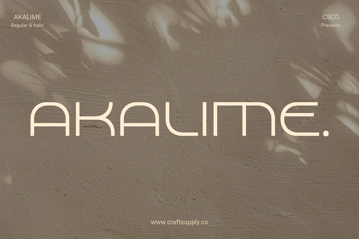 Akalime – Monoline Font, a Sans Serif Font by Craft Supply Co. (Photo 1 of 8)