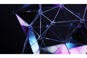 Neon glass dots and connected metal, a Background Graphic by Marozhkastudio