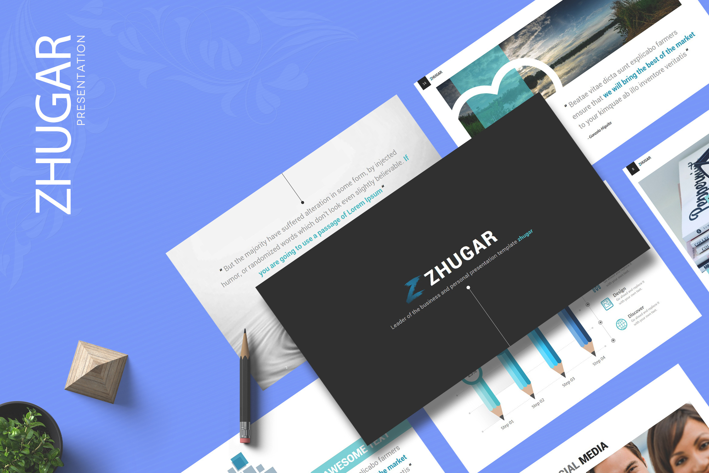 Zhugar Powerpoint, a Presentation Template by Dedijuniadi