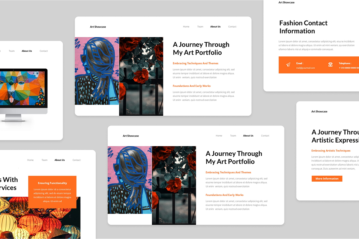 Modern Art Showcase Powerpoint, a Presentation Template by Annora Studio (Photo 3 of 5)