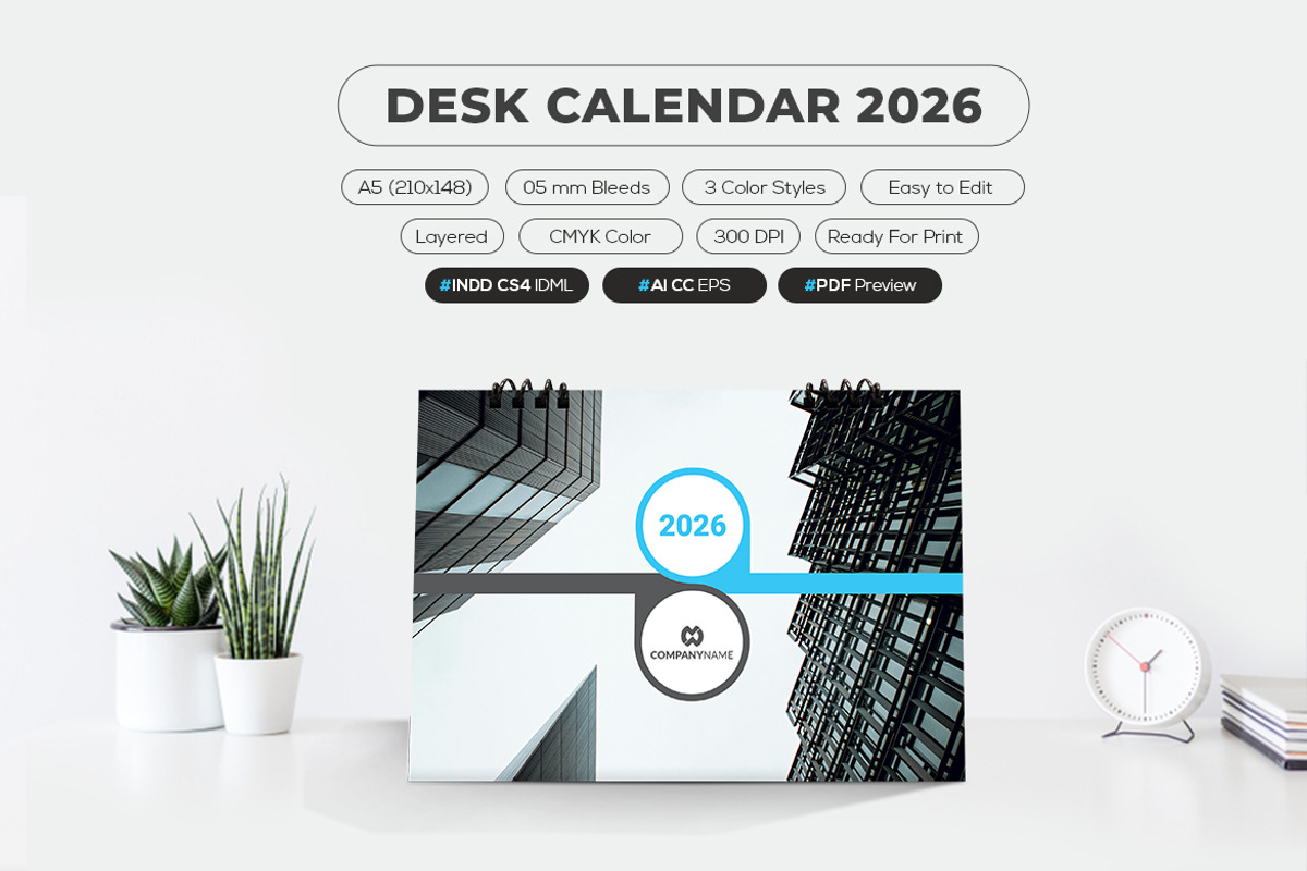 Printable 2026 Calendar A5 Size preview 6