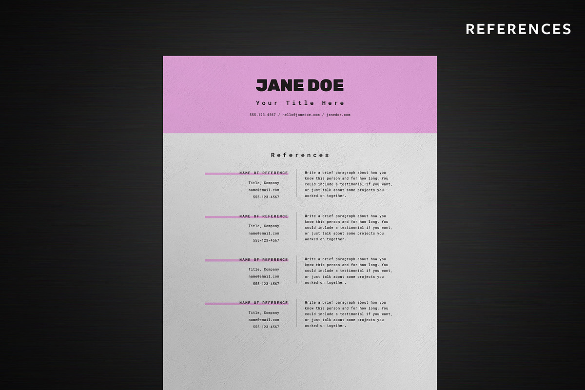Modern Resume Template, a Resume Template by Templates by Maggie (Photo 4 of 4)