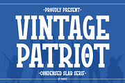 Vintage Patriot - Condensed Slab, a Slab Serif Font by Pian45 Studio (Thumbnail 1 of 8)