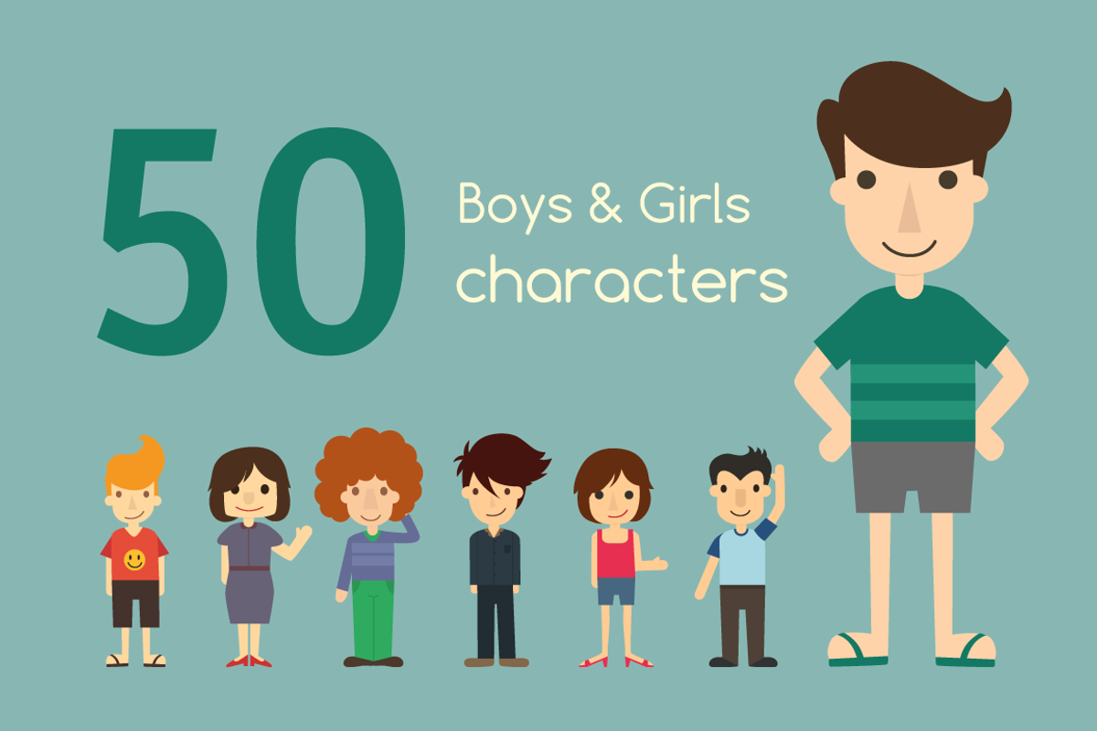 Boy & girl characters, a Person Illustration by eucalyp (Photo 1 of 3)