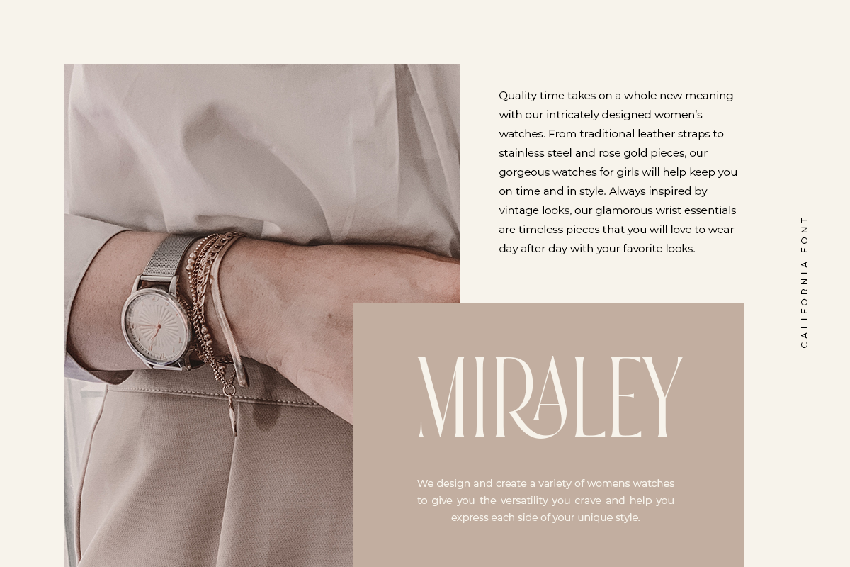 California - Stylish Fashion Font, a Serif Font by Sensatype (Photo 3 of 15)