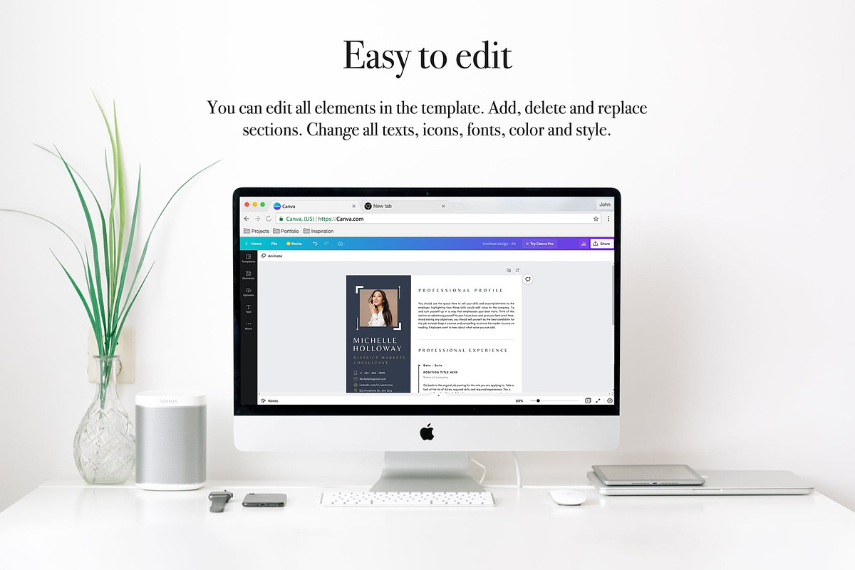 Modern Resume Template Pack | Canva, a Resume Template by Lux Resume (Photo 7 of 9)