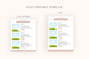 Line Sheet Wholesale Canva Template