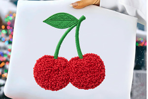 Faux Crochet Valentines Day Cherry, an Illustration by Craft Nest