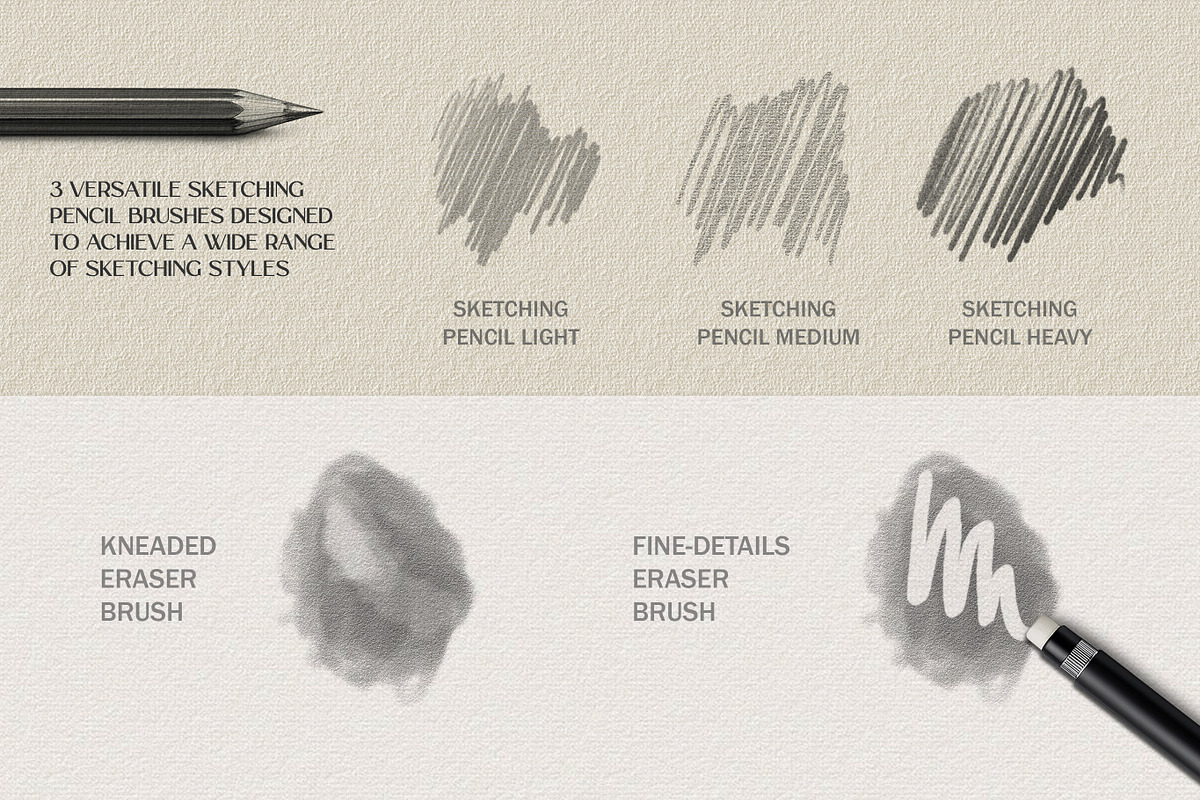 The Graphite Library-Photoshop, a Brush Add-On by GRANCI STUDIOS (Photo 4 of 9)