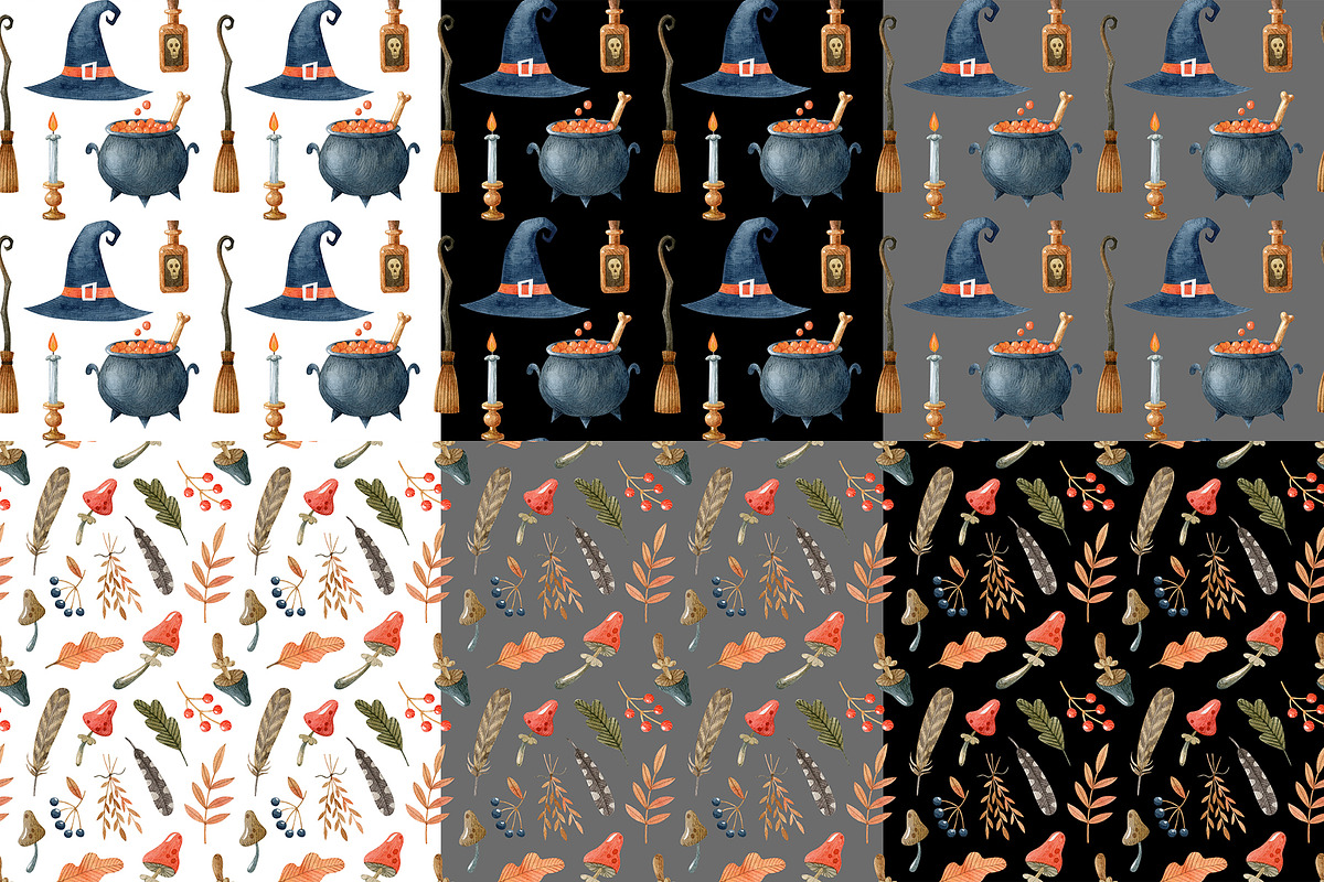 Happy Halloween watercolor set, a Decorative Illustration by Natalia Fedorova (Photo 11 of 14)