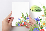 Watercolor Wildflowers clipart, an Illustration by OlDm_Shop (Thumbnail 6 of 7)