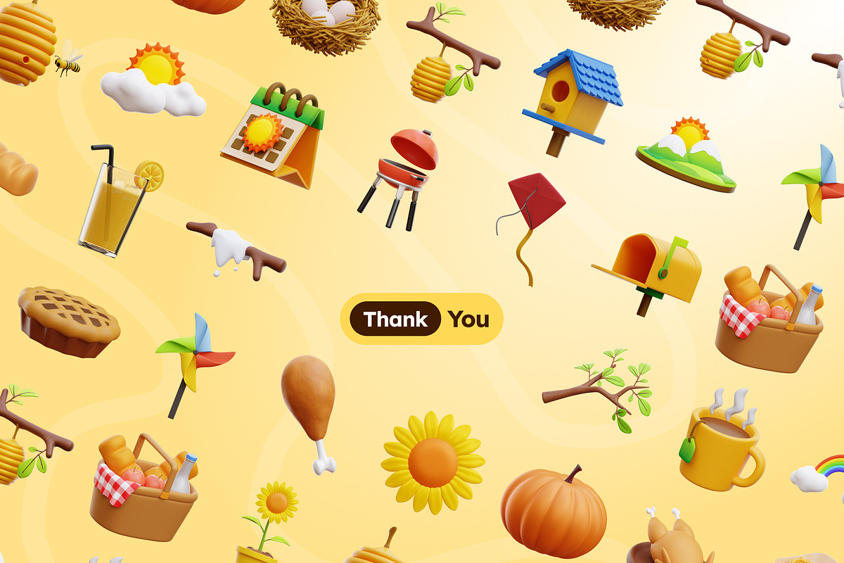 3D Summer Illustrations, an Environmental 3D Model by Rakata Studio (Photo 6 of 6)