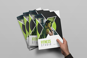 Gym Fitness Studio Bifold Brochure