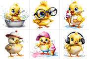 12 Hilarious Chick Clipart, an Animal Illustration by Catchy Ideaz (Thumbnail 2 of 3)