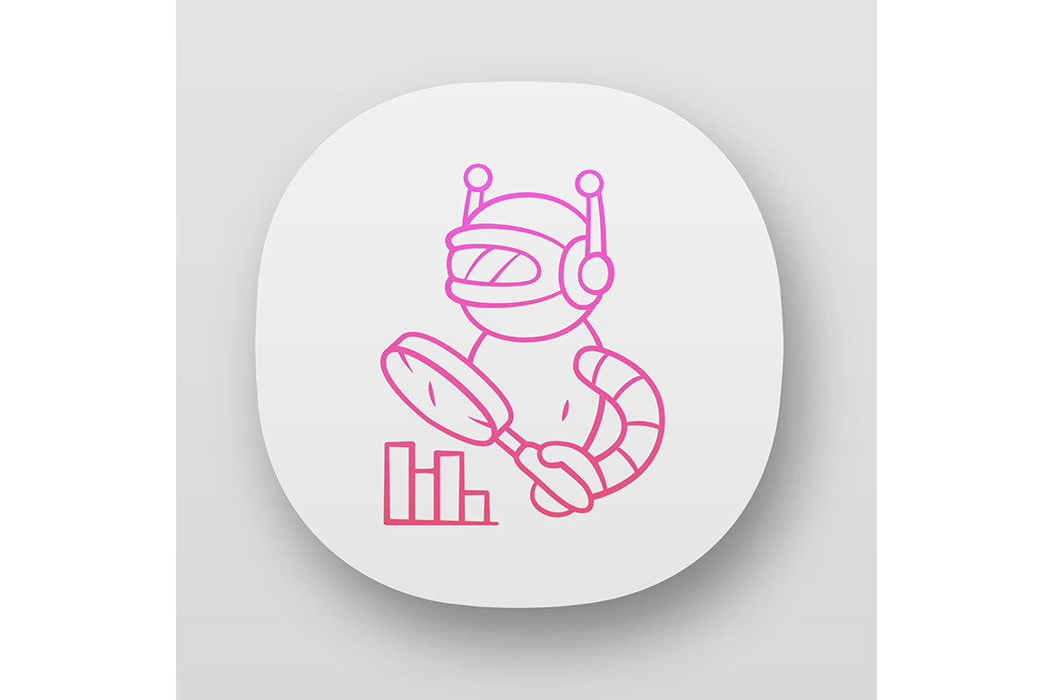 Monitoring bot app icon, an Outline Icon by bsd studio | Creative Market