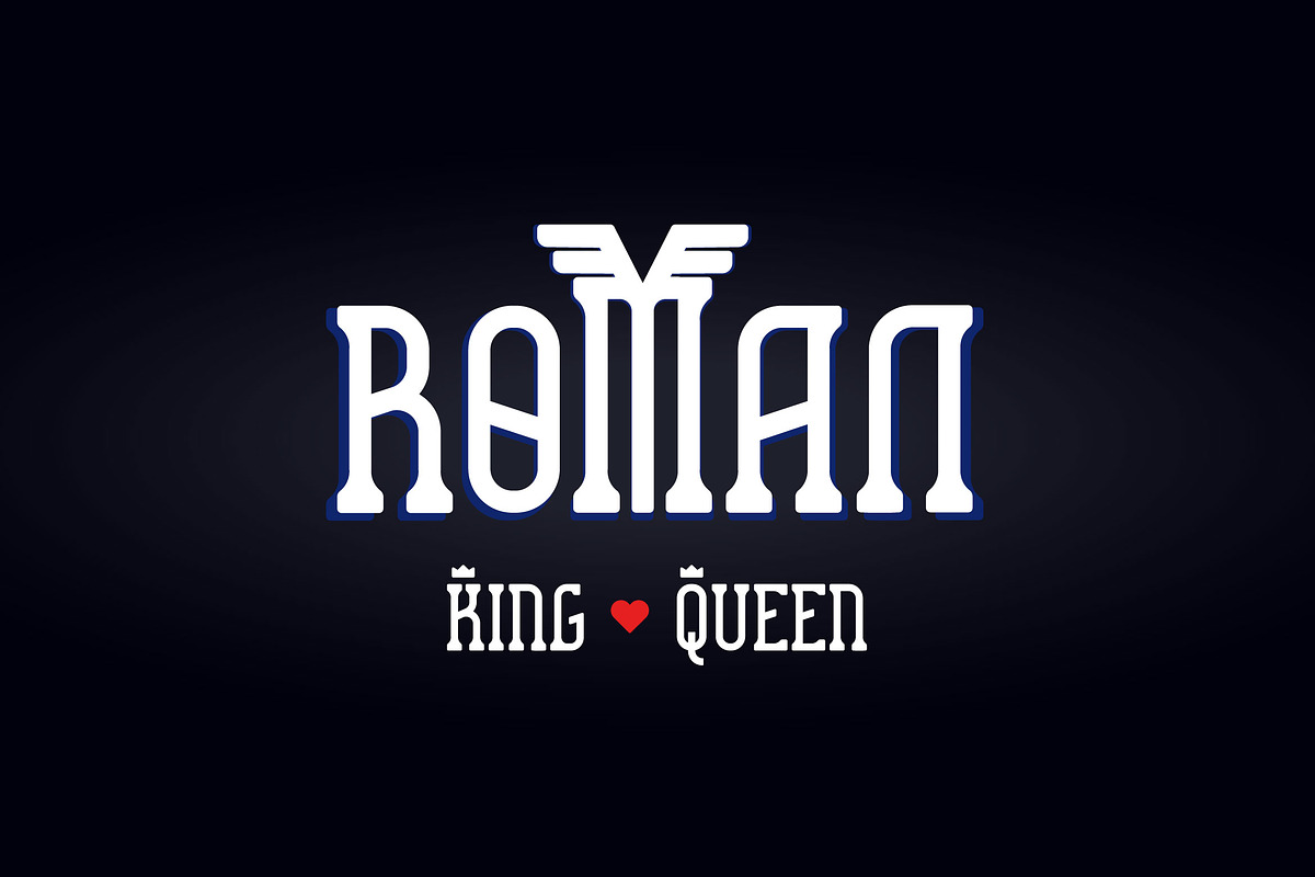 Roman - Decorative Display Font, a Sans Serif Font by Mightyfire (Photo 1 of 3)