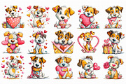 Whimsical Valentine Dog Clipart, an Illustration by Libby Wishes (Thumbnail 5 of 5)