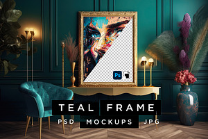 Boho Teal Frame Mockups