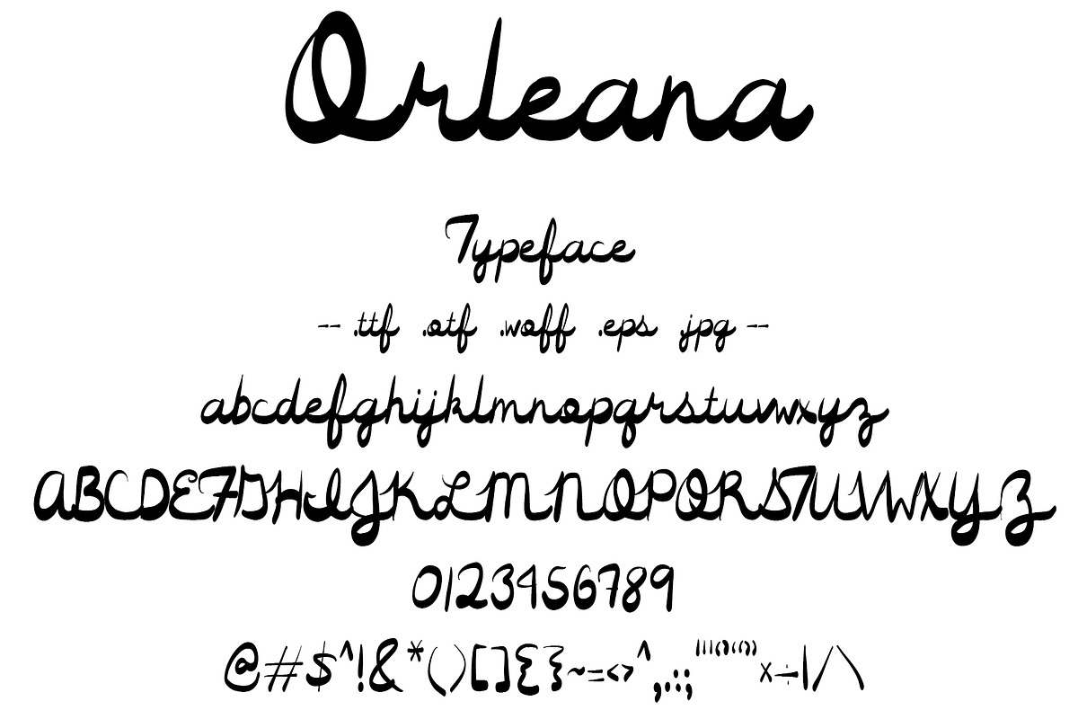 Font Orleana Cursive Script Writing, a Script Font by PageLightStudios (Photo 1 of 4)