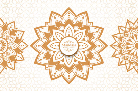 Golden Mandala Art Pattern