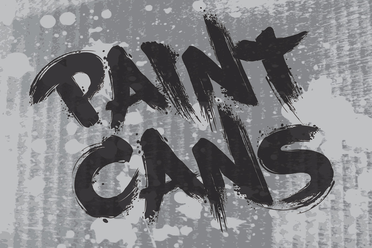 Graffiti Fonts | PaintCans preview 2