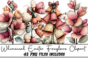 Whimsical Easter Foxglove Clipart, an Illustration by DreamArtGraphic (Thumbnail 1 of 5)