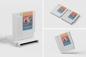 Retro Game Cartridge Mockup