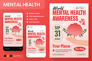 Mental Health Awareness Flyer Set, a Flyer Template by Annora Studio (Thumbnail 1 of 6)