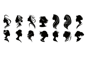 Female portrait silhouette. Woman, an Object Illustration by Stock-Smart-Start