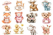 Kawaii Knitted Animals Mother's Day, an Illustration by Watercolor design (Thumbnail 2 of 5)
