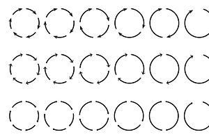 Vector Collection of Cycle Arrows, an Outline Icon by hkmonir