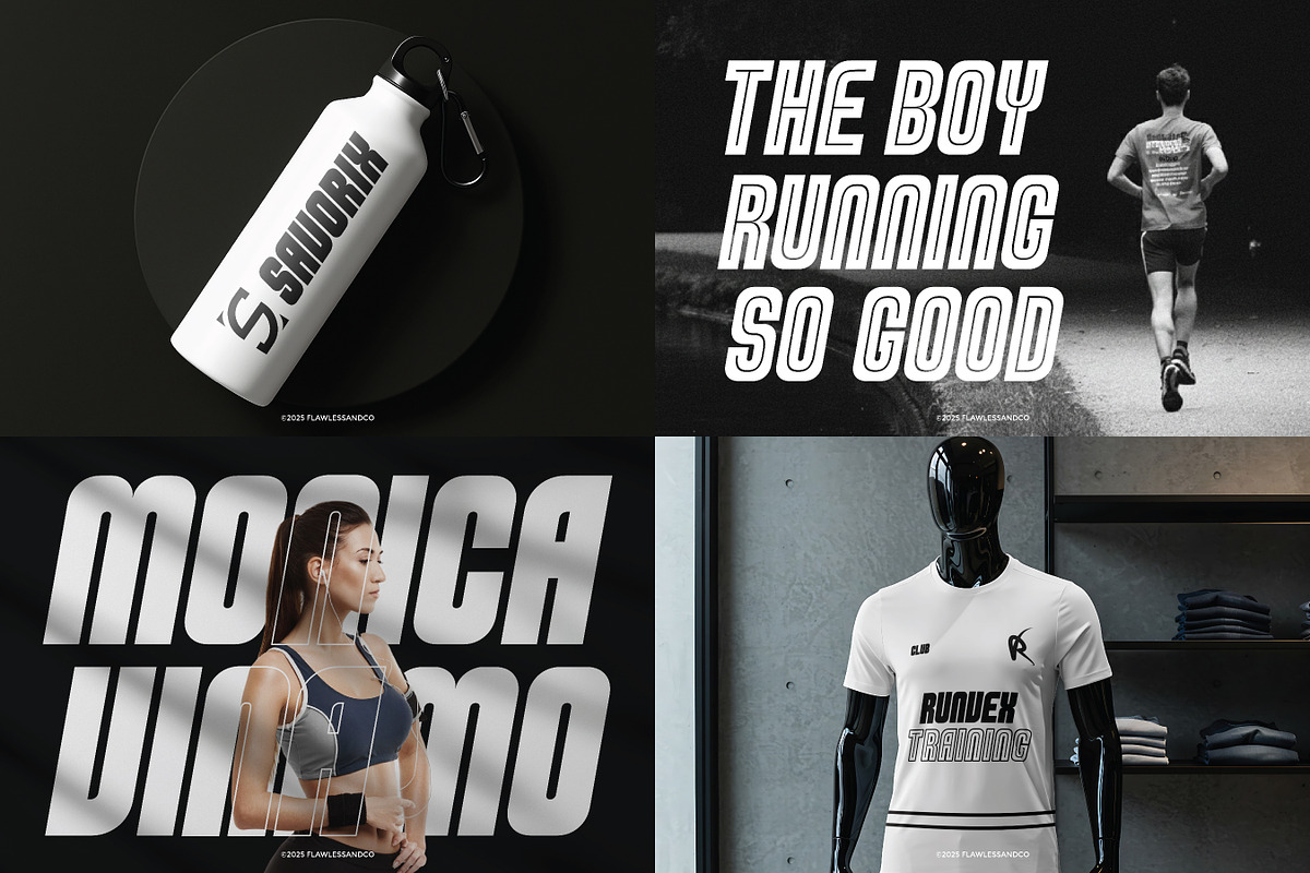 Futuristic & Sport Font Bundle, a Sans Serif Font by Flawless And Co (Photo 11 of 11)