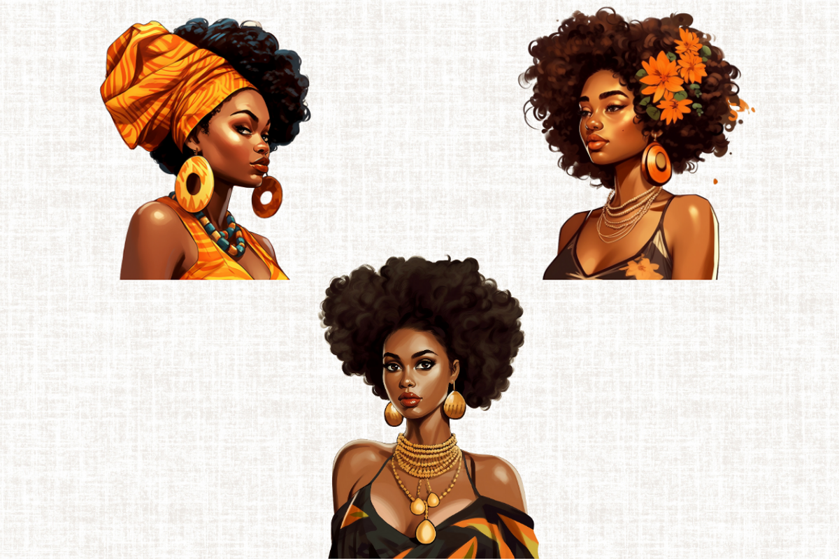 African American Chic Girl, a Person Illustration by Mash Mash Stickers (Photo 6 of 9)