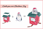 Christmas Angels & Dogs Clipart, an Illustration by VianneArt (Thumbnail 4 of 7)