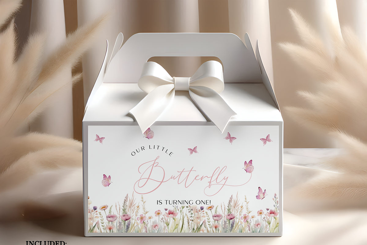 Little Butterfly Birthday Gable Box, an Invitation Template by Digital_Mind (Photo 2 of 3)