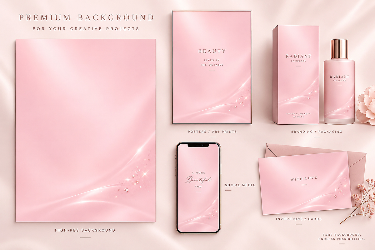 Blush Pink Glitter Backgrounds, a Background Graphic by MarisoArt (Photo 4 of 4)