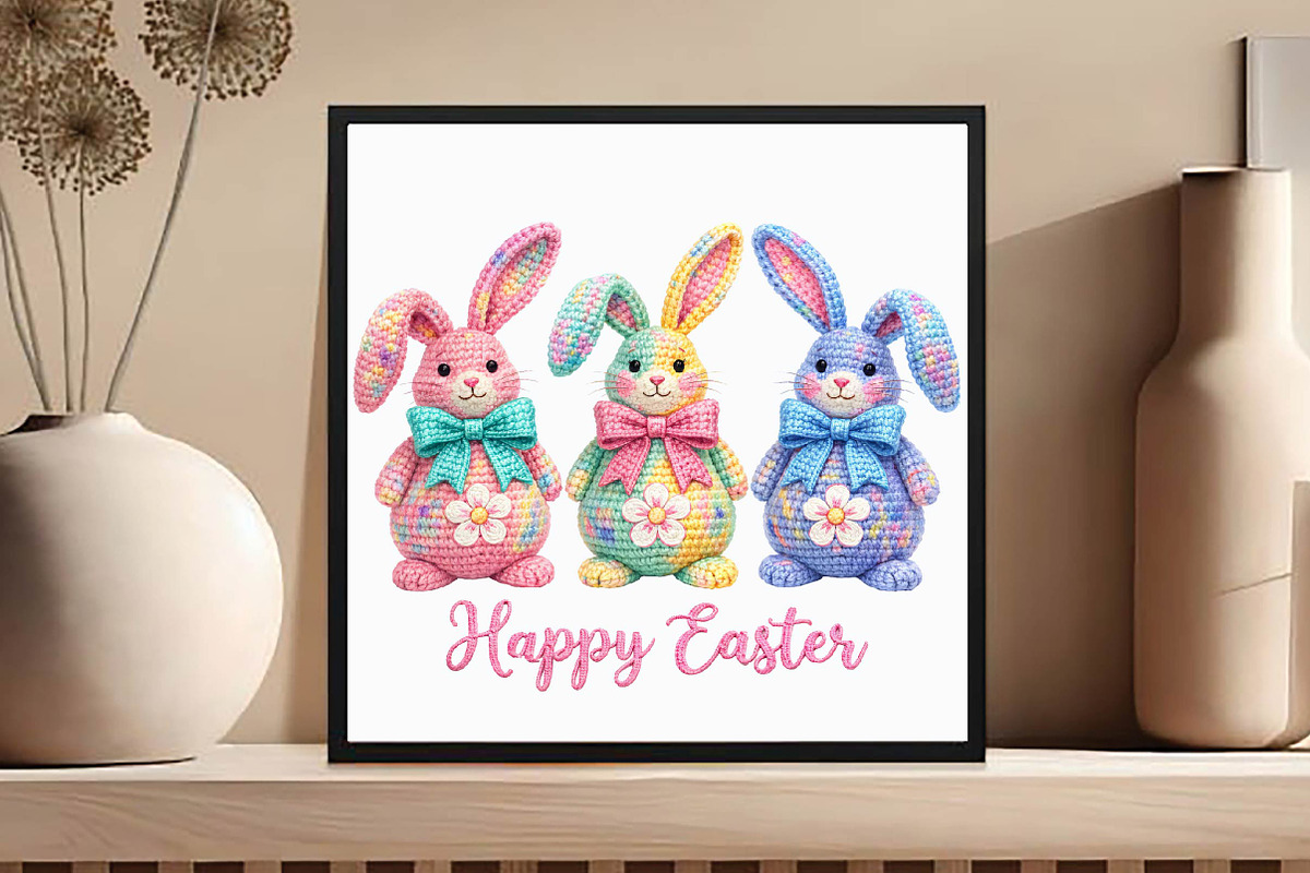 Crochet Happy Easter Png, an Illustration by DreamCafeArt (Photo 5 of 6)