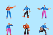 Ponty Student 3D Character Set, a Characters & Person 3D Model by Welovegraphics (Thumbnail 6 of 9)