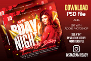 Birthday Night Party, a Flyer Template by MithilaCreation (Thumbnail 2 of 6)
