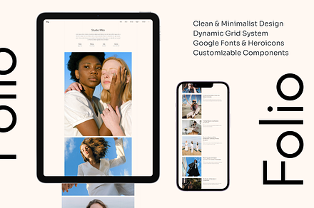 Folio - Minimal Portfolio & Gallery, an UI Kit Template by YoArts