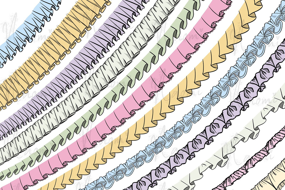 Ruffle Brushes For Procreate, a Brush Add-On by NaomiArts (Photo 3 of 4)